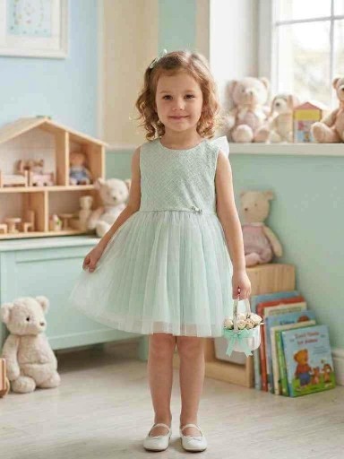 Nekenia Vestido Infantil Tejido Tul Verde 2421824 [0]