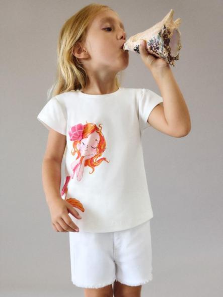 Mayoral Short Sarga Basico 26-00234-067 Blanco