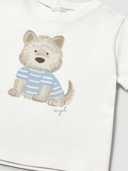 Mayoral Camiseta m/c Perro 26-01001-072 Nata [2]