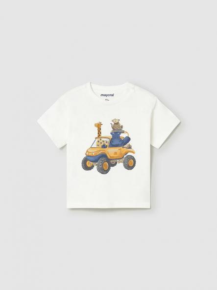 Mayoral Camiseta m/c Vehiculo 26-01010-010 Nata