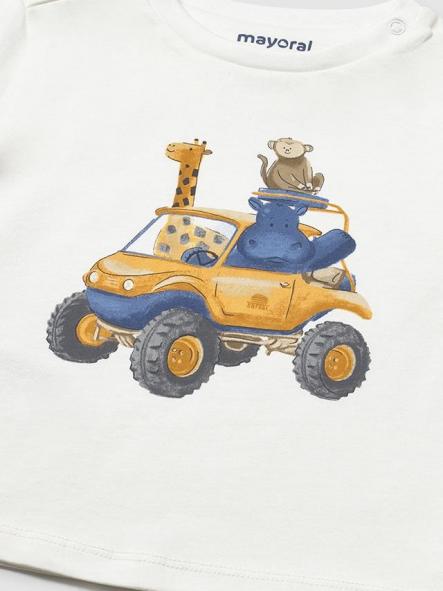 Mayoral Camiseta m/c Vehiculo 26-01010-010 Nata [2]
