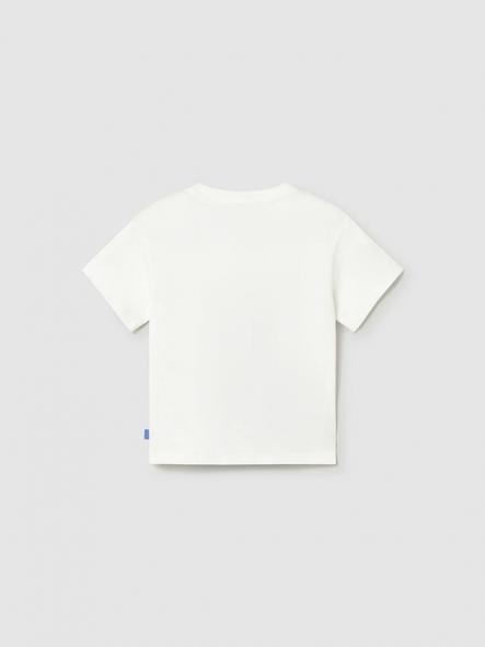 Mayoral Camiseta m/c Aplique 26-01011-086 Nata-hipop [1]