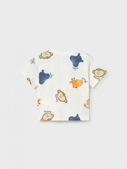 Mayoral Camiseta m/c estampada 26-01014-094 Nata [1]
