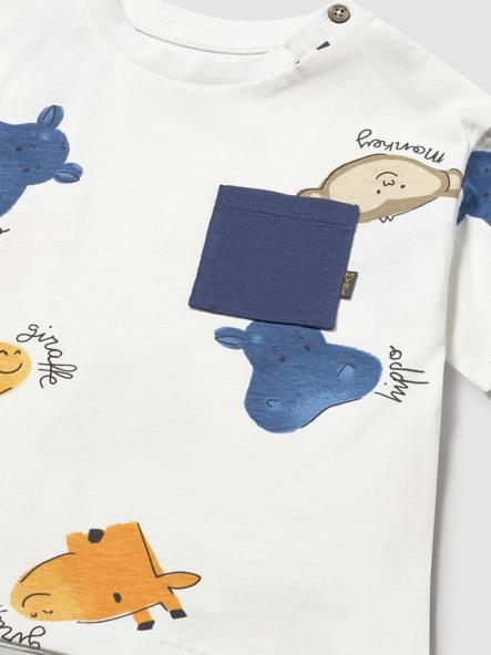 Mayoral Camiseta m/c estampada 26-01014-094 Nata [2]