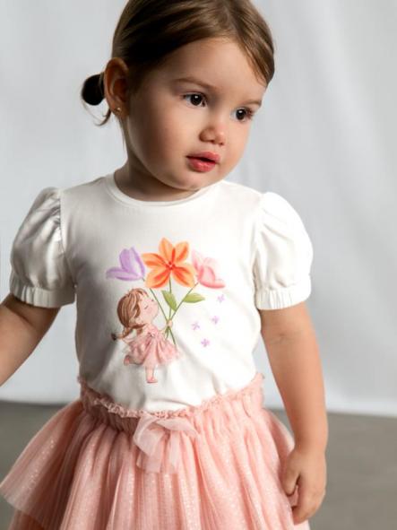Mayoral Camiseta m/c 26-01078-018 Crd-Blossom