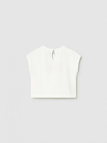 Mayoral Camiseta m/c Apliques Crochet 26-01084-026 Crudo [1]