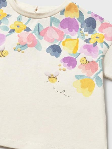 Mayoral Camiseta m/c Serigrafiada 26-01085-021 Hueso [2]