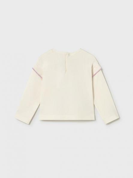 Mayoral Camiseta m/l  26-01088-031 Hueso-Lilac [1]