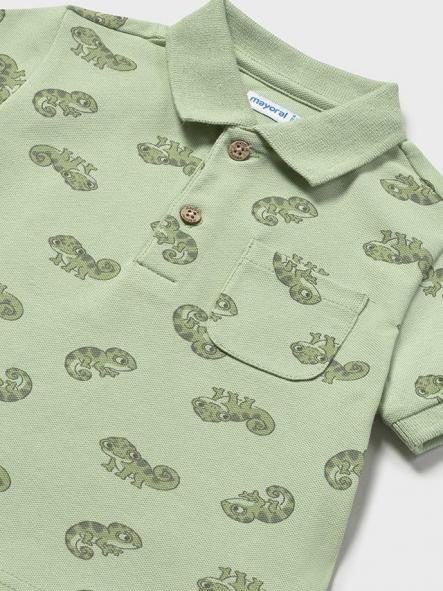 Mayoral Polo m/c Animal 26-01108-015 Matcha [2]