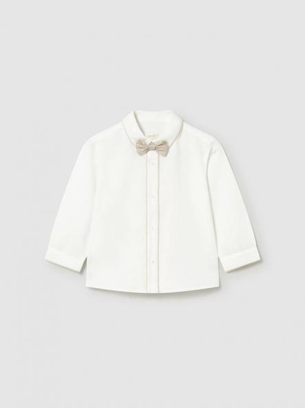 Mayoral Camisa m/l  vestir Pajarita 26-01115-072 Nata