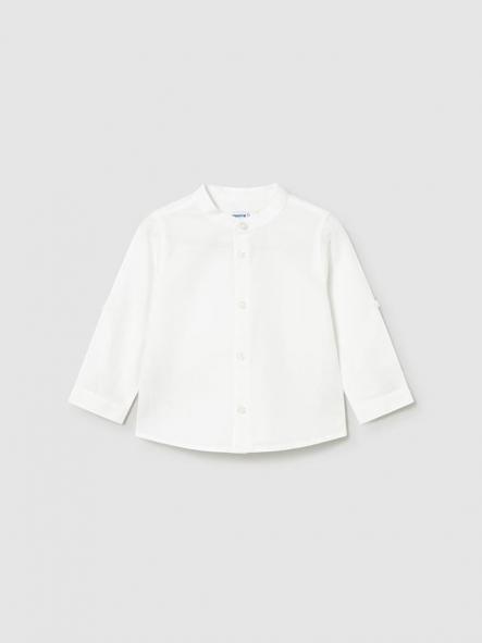 Mayoral Camisa m/l Lino Cuello Mao 26-01116-035 Blanco