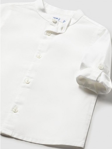 Mayoral Camisa m/l Lino Cuello Mao 26-01116-035 Blanco [2]