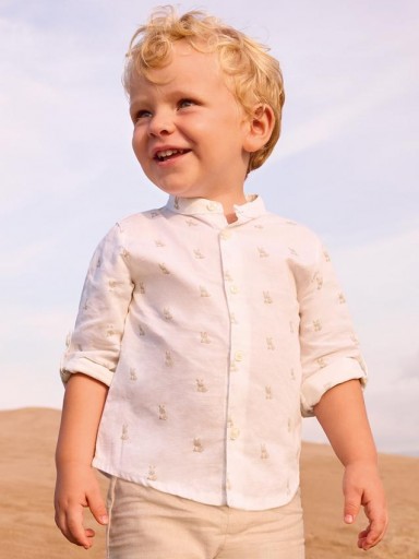 Mayoral Camisa m/l Lino Cuello Mao 26-01116-037 Nata