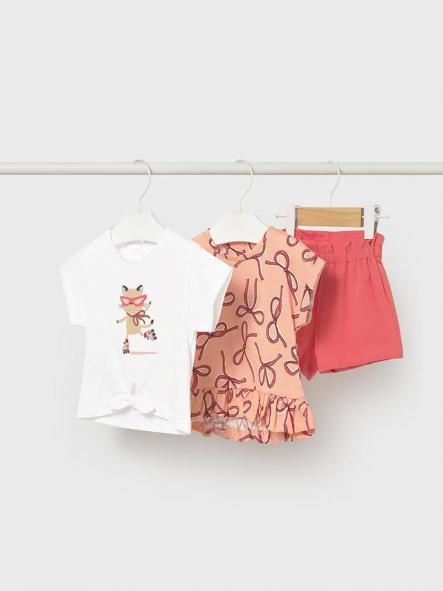 Mayoral Conjunto Short 3 Piezas 26-01206-045 Flamingo