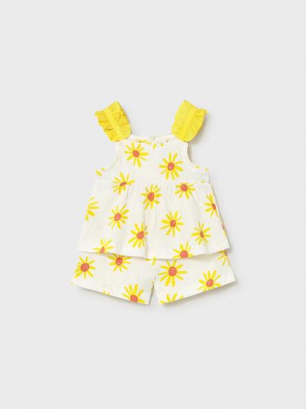 Mayoral Conjunto Short Punto Bambula 26-01207-052 Mimosa