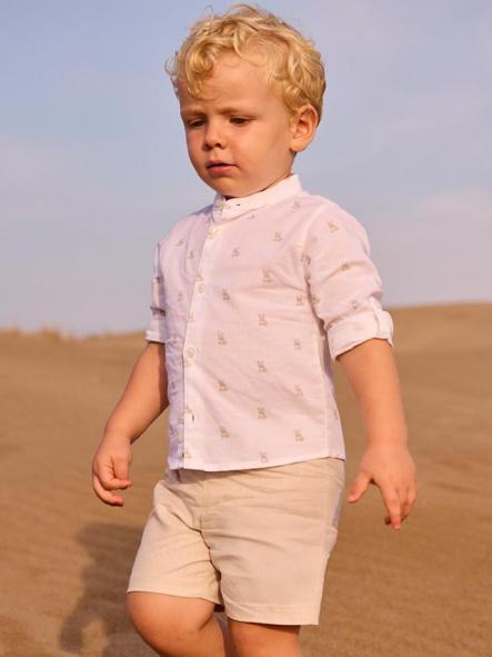 Mayoral Bermuda Lino Suiting 26-01215-047 Avena Mez