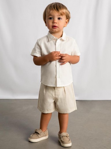 Mayoral Conjunto Bermuda Lino Suiting 26-01225-092 Avena Cuad