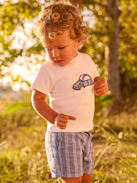 Mayoral Conjunto Bermuda Lino Aplique 26-01227-096 Capri