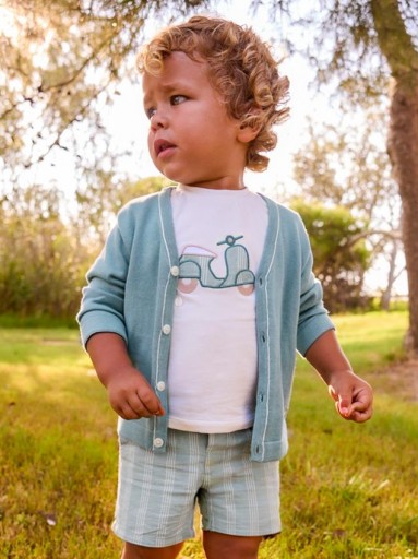 Mayoral Conjunto Bermuda Lino Aplique 26-01227-097 Jade