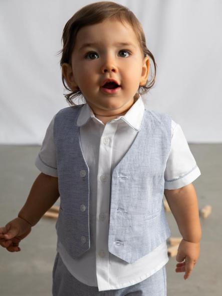 Mayoral  Chaleco Lino Suiting 26-01312-015 Capri Cuad