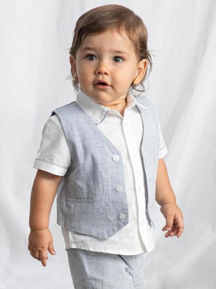 Mayoral  Chaleco Lino Suiting 26-01312-015 Capri Cuad [1]