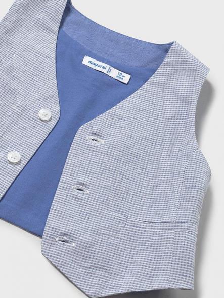 Mayoral  Chaleco Lino Suiting 26-01312-015 Capri Cuad [5]