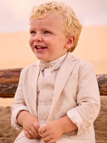 Mayoral Chaqueta Lino Suiting 26-01404-024 Avena Cuad