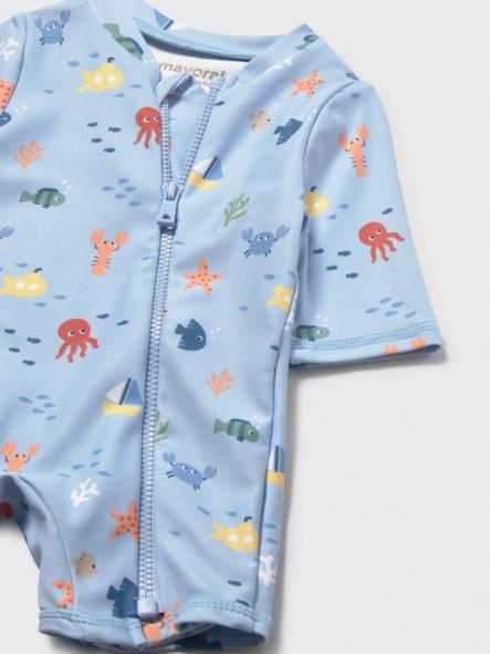 Mayoral Conjunto Baño Pelele con Gorro 26-01620-040 Azul [2]