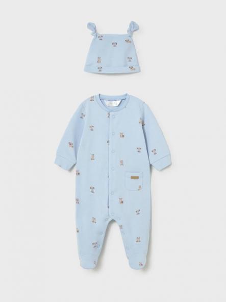 Mayoral Pelele Largo Con Gorro 26-01718-069 Cielo