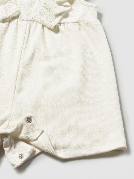 Mayoral mono corto combinado guipur 26-01827-026 Crudo [2]