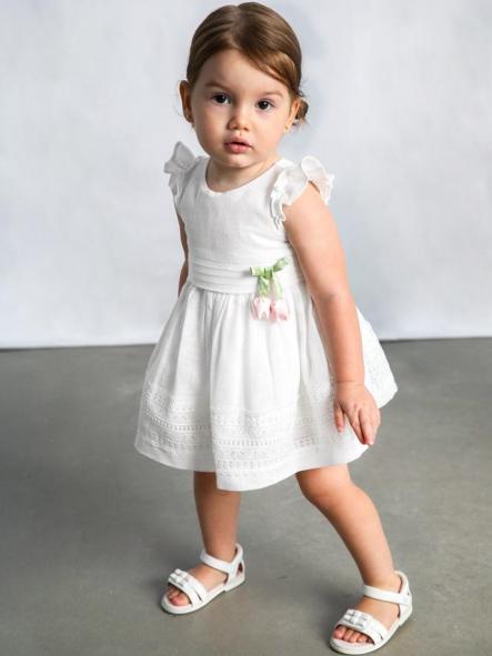 Mayoral Vestido Cinta Guipur 26-01907-042 Crudo [1]