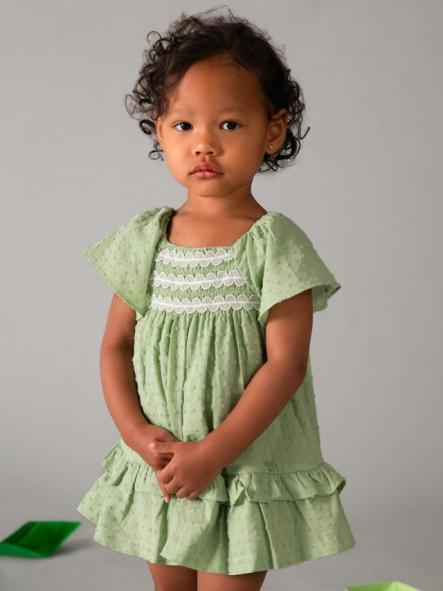 Mayoral Vestido Plumeti 26-01912-042 Basil