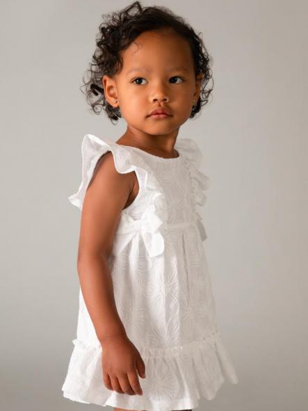 Mayoral Vestido Bordado 26-01915-056 Blanco