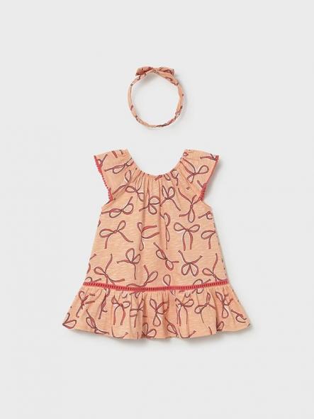 Mayoral Vestido Estampado Diadema 26-01923-072 Mandarina