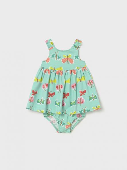Mayoral Vestido Estampado con Braguita 26-01927-058 Turquesa