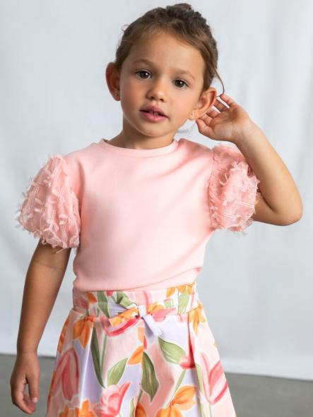 Mayoral Camiseta m/c Tul Fantasia 26-03001-047 Blossom