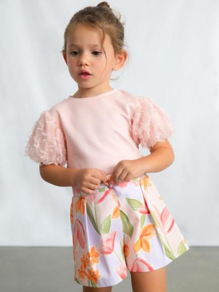 Mayoral Camiseta m/c Tul Fantasia 26-03001-047 Blossom [2]