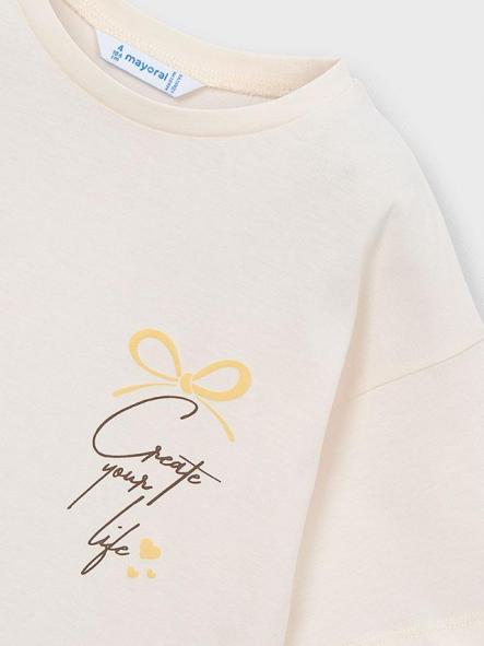 Mayoral Camiseta m/c Pañuelo 26-03009-088 Hueso-Beige [3]