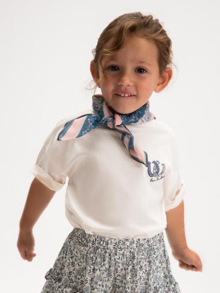 Mayoral Camiseta m/c Pañuelo 26-03009-089 Hueso-Cele