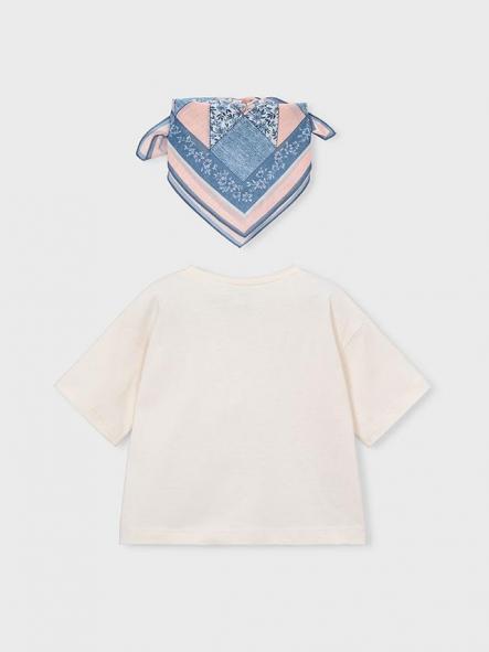 Mayoral Camiseta m/c Pañuelo 26-03009-089 Hueso-Cele [3]