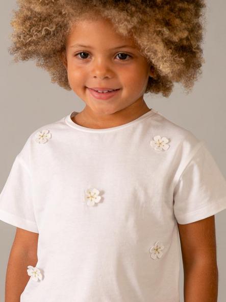 Mayoral Camiseta m/c Aplique 26-03013-010 Blanco [1]