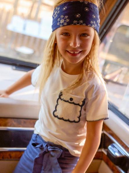 Mayoral Camiseta m/c  Aplique 26-03013-011 Crudo