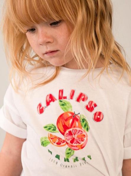 Mayoral Camiseta m/c 26-03016-021 Bco-Persimon [1]