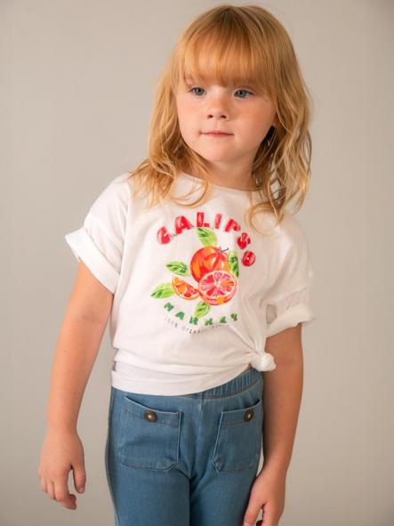 Mayoral Camiseta m/c 26-03016-021 Bco-Persimon [2]