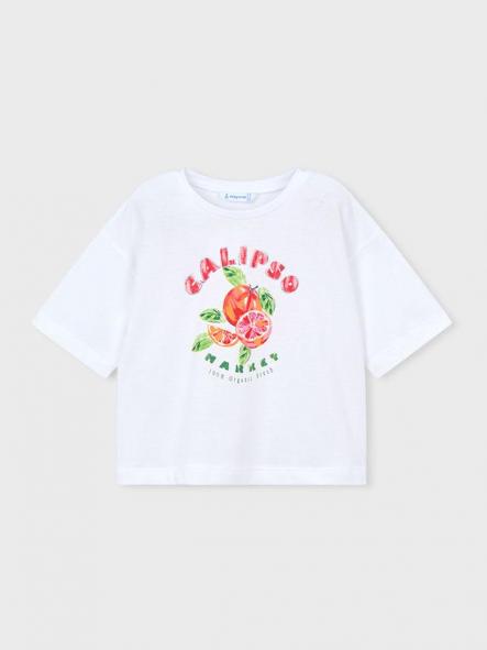 Mayoral Camiseta m/c 26-03016-021 Bco-Persimon [3]