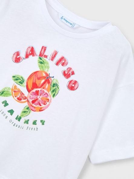 Mayoral Camiseta m/c 26-03016-021 Bco-Persimon [5]