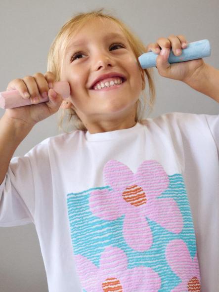 Mayoral Camiseta m/c 26-03016-025 Bco-Lilac