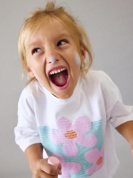 Mayoral Camiseta m/c 26-03016-025 Bco-Lilac [1]