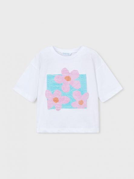 Mayoral Camiseta m/c 26-03016-025 Bco-Lilac [3]