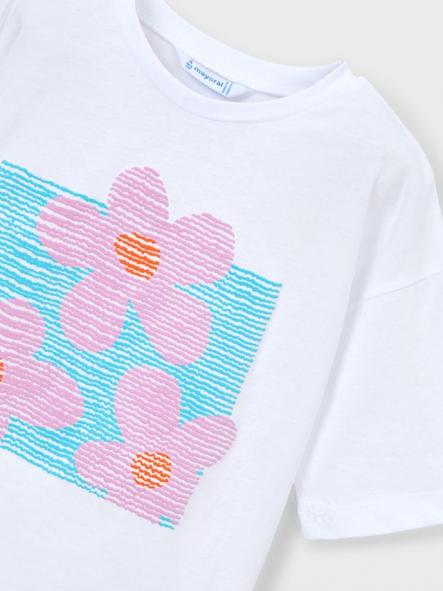 Mayoral Camiseta m/c 26-03016-025 Bco-Lilac [5]